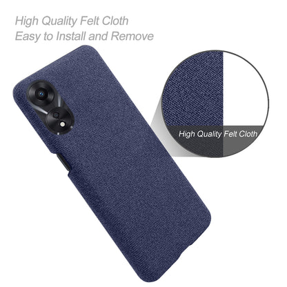 Ultra Slim Smartphone Case For Oppo A58 5G, Anti-fall Solid Color Hard PC Cloth Texture Protective Phone Cover