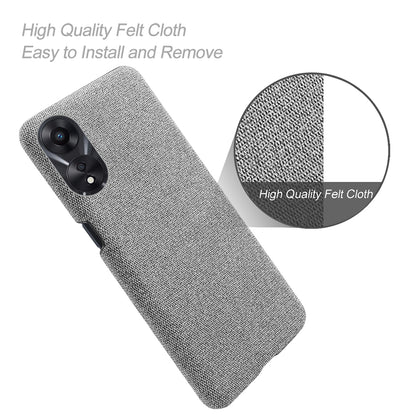 Ultra Slim Smartphone Case For Oppo A58 5G, Anti-fall Solid Color Hard PC Cloth Texture Protective Phone Cover