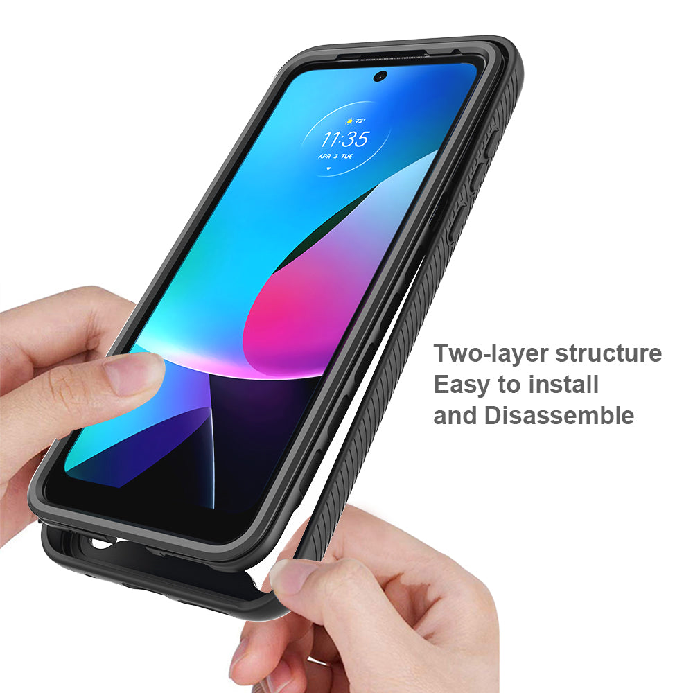 For Motorola Moto G Play (2023) 4G Anti-drop Transparent Phone Case Hard Acrylic + PC + Soft TPU Hybrid Cover