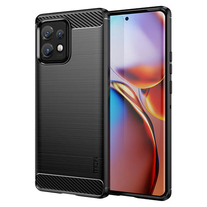 MOFI JK TPU Series-1  Protective Phone Case for Motorola Moto Edge 40 Pro 5G / Moto X40 5G Carbon Fiber Brushed TPU Phone Back Cover