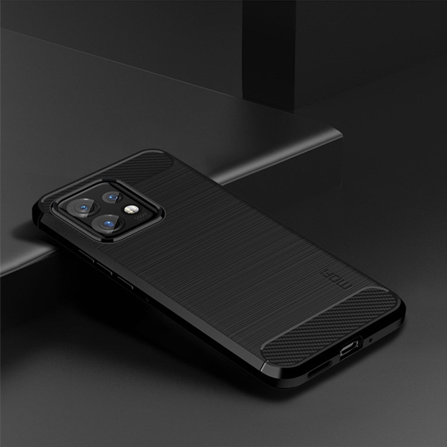 MOFI JK TPU Series-1  Protective Phone Case for Motorola Moto Edge 40 Pro 5G / Moto X40 5G Carbon Fiber Brushed TPU Phone Back Cover