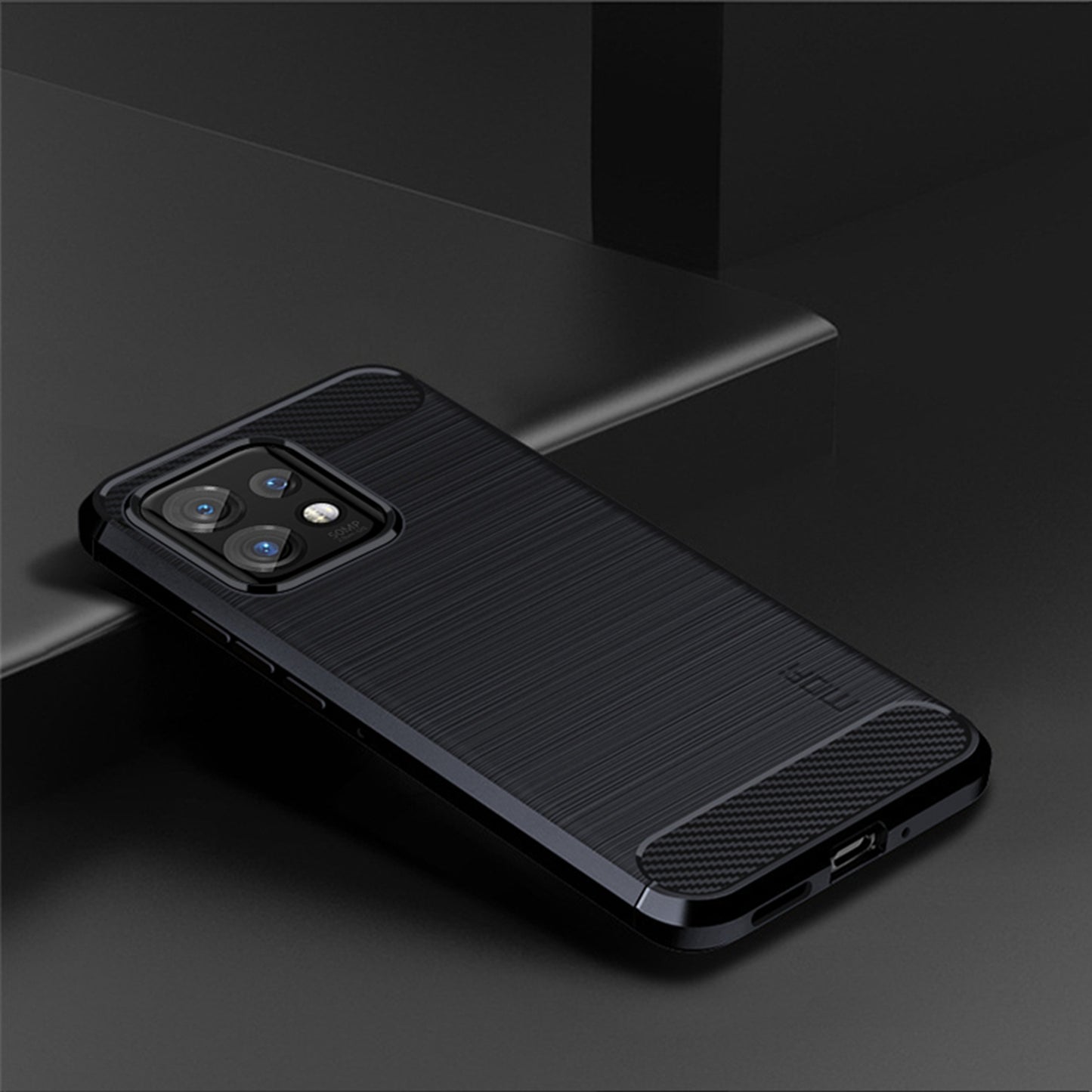 MOFI JK TPU Series-1  Protective Phone Case for Motorola Moto Edge 40 Pro 5G / Moto X40 5G Carbon Fiber Brushed TPU Phone Back Cover