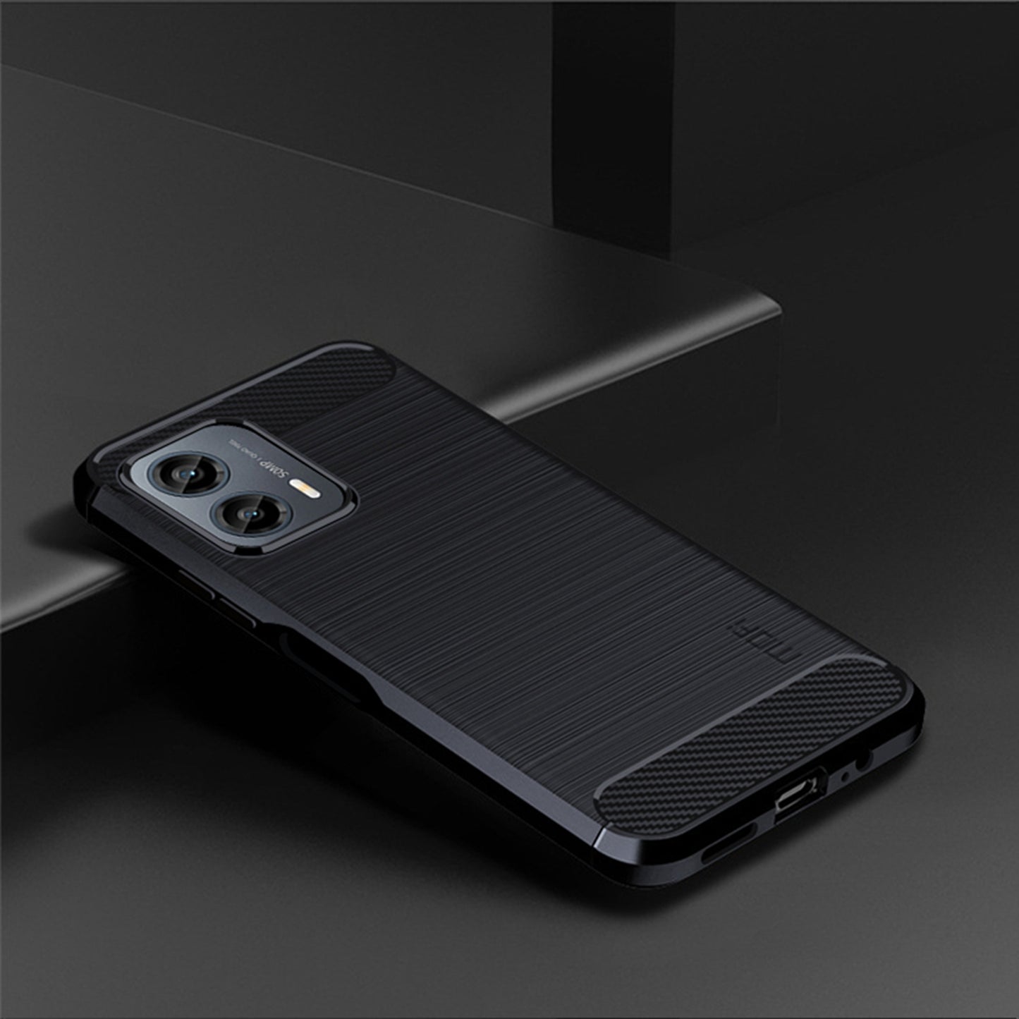 MOFI JK TPU Series-1 for Motorola Moto G 5G (2023) Shockproof Smartphone Case Carbon Fiber Brushed TPU Phone Back Cover