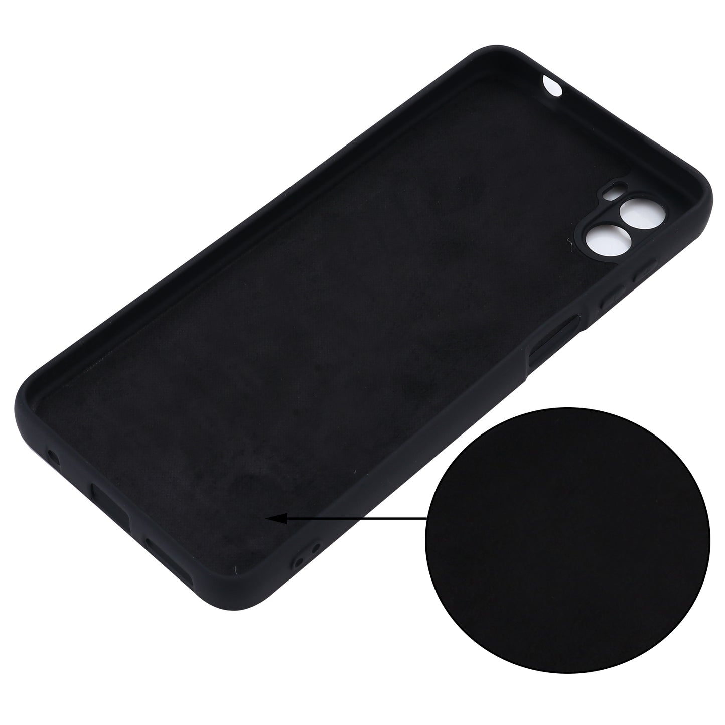 For Motorola Moto E22s 4G Liquid Silicone Case Scratch-resistant Cell Phone Cover Protector with Strap