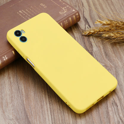 For Motorola Moto E22s 4G Liquid Silicone Case Scratch-resistant Cell Phone Cover Protector with Strap