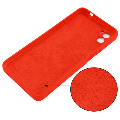 For Motorola Moto E22s 4G Liquid Silicone Case Scratch-resistant Cell Phone Cover Protector with Strap