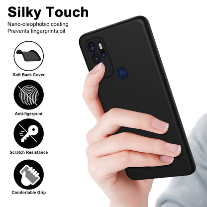 For Motorola Moto G60S Anti-drop Anti-scratch Case 2.2mm Thickness Fiber Lining Rubberized TPU Phone Protective Cover