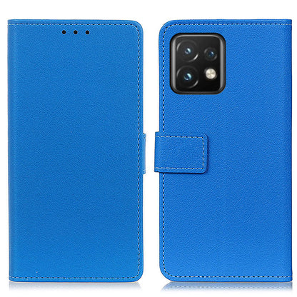 Textured PU Leather Case for Motorola Moto Edge 40 Pro 5G / Moto X40 5G Foldable Stand Wallet Magnetic Clasp Cover