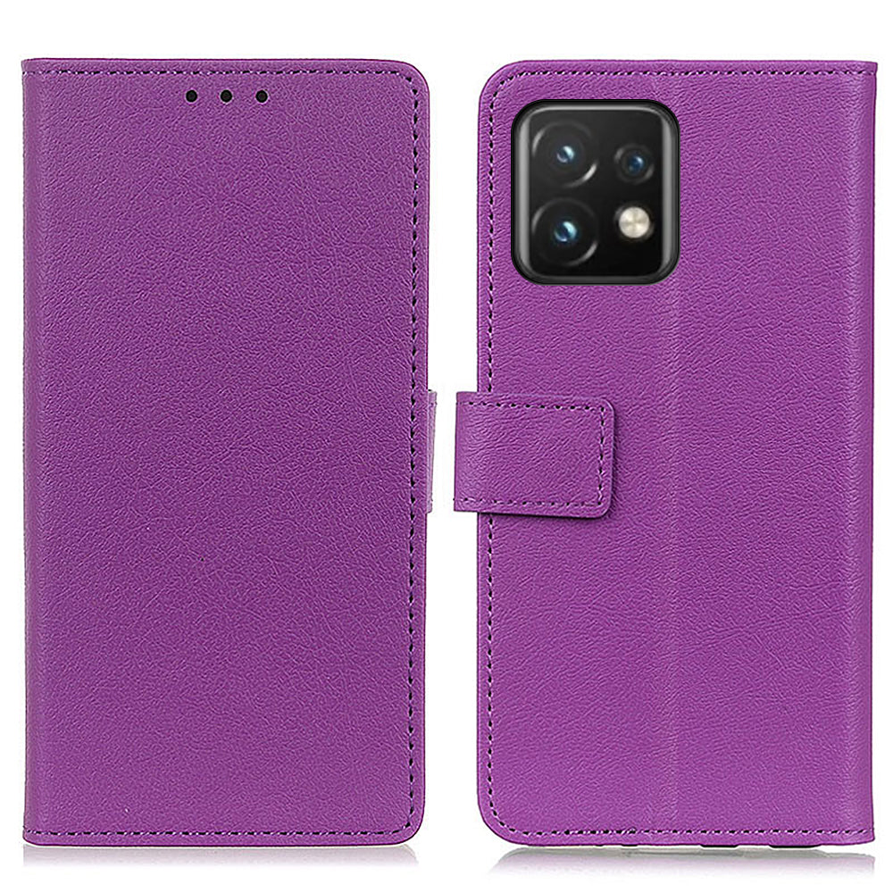 Textured PU Leather Case for Motorola Moto Edge 40 Pro 5G / Moto X40 5G Foldable Stand Wallet Magnetic Clasp Cover