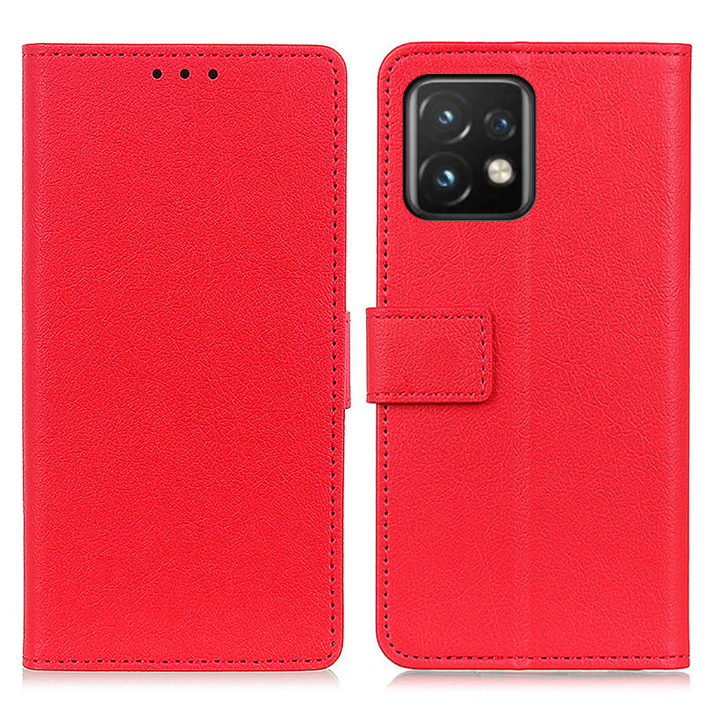 Textured PU Leather Case for Motorola Moto Edge 40 Pro 5G / Moto X40 5G Foldable Stand Wallet Magnetic Clasp Cover