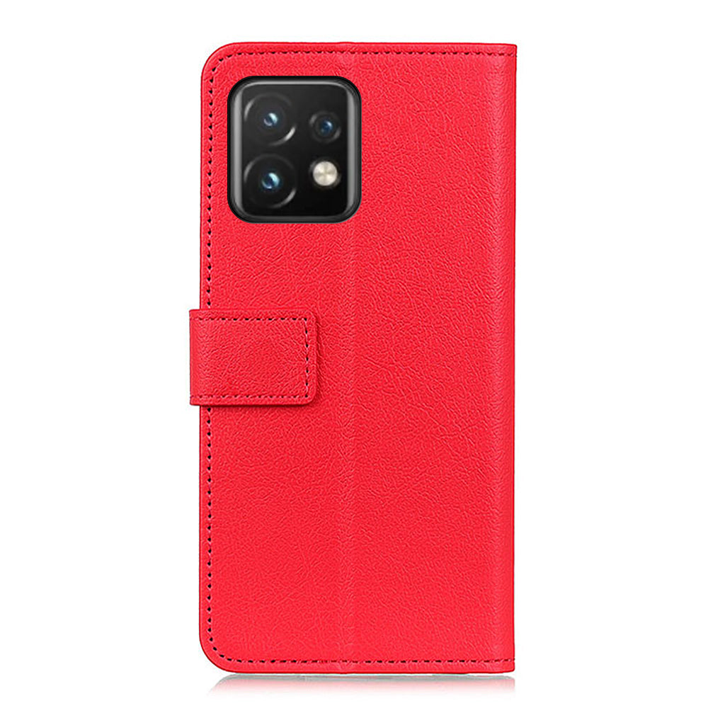 Textured PU Leather Case for Motorola Moto Edge 40 Pro 5G / Moto X40 5G Foldable Stand Wallet Magnetic Clasp Cover