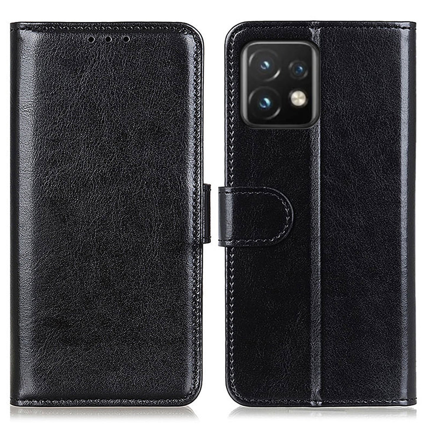 Wallet Stand Phone Case for Motorola Moto Edge 40 Pro 5G / Moto X40 5G Crazy Horse Texture Magnetic Clasp PU Leather + TPU Shockproof Cover