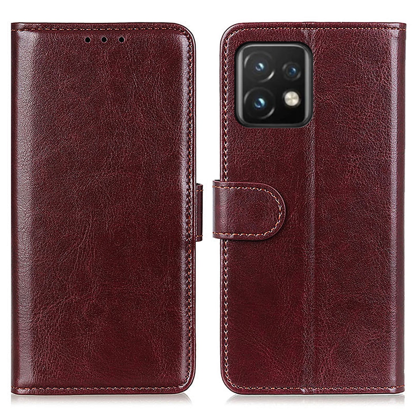 Wallet Stand Phone Case for Motorola Moto Edge 40 Pro 5G / Moto X40 5G Crazy Horse Texture Magnetic Clasp PU Leather + TPU Shockproof Cover