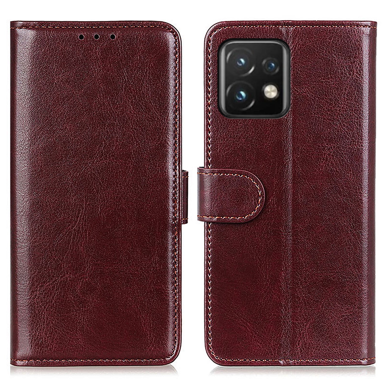 Wallet Stand Phone Case for Motorola Moto Edge 40 Pro 5G / Moto X40 5G Crazy Horse Texture Magnetic Clasp PU Leather + TPU Shockproof Cover