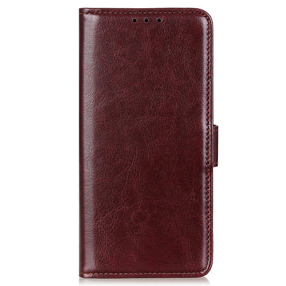 Wallet Stand Phone Case for Motorola Moto Edge 40 Pro 5G / Moto X40 5G Crazy Horse Texture Magnetic Clasp PU Leather + TPU Shockproof Cover