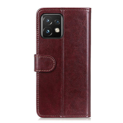 Wallet Stand Phone Case for Motorola Moto Edge 40 Pro 5G / Moto X40 5G Crazy Horse Texture Magnetic Clasp PU Leather + TPU Shockproof Cover