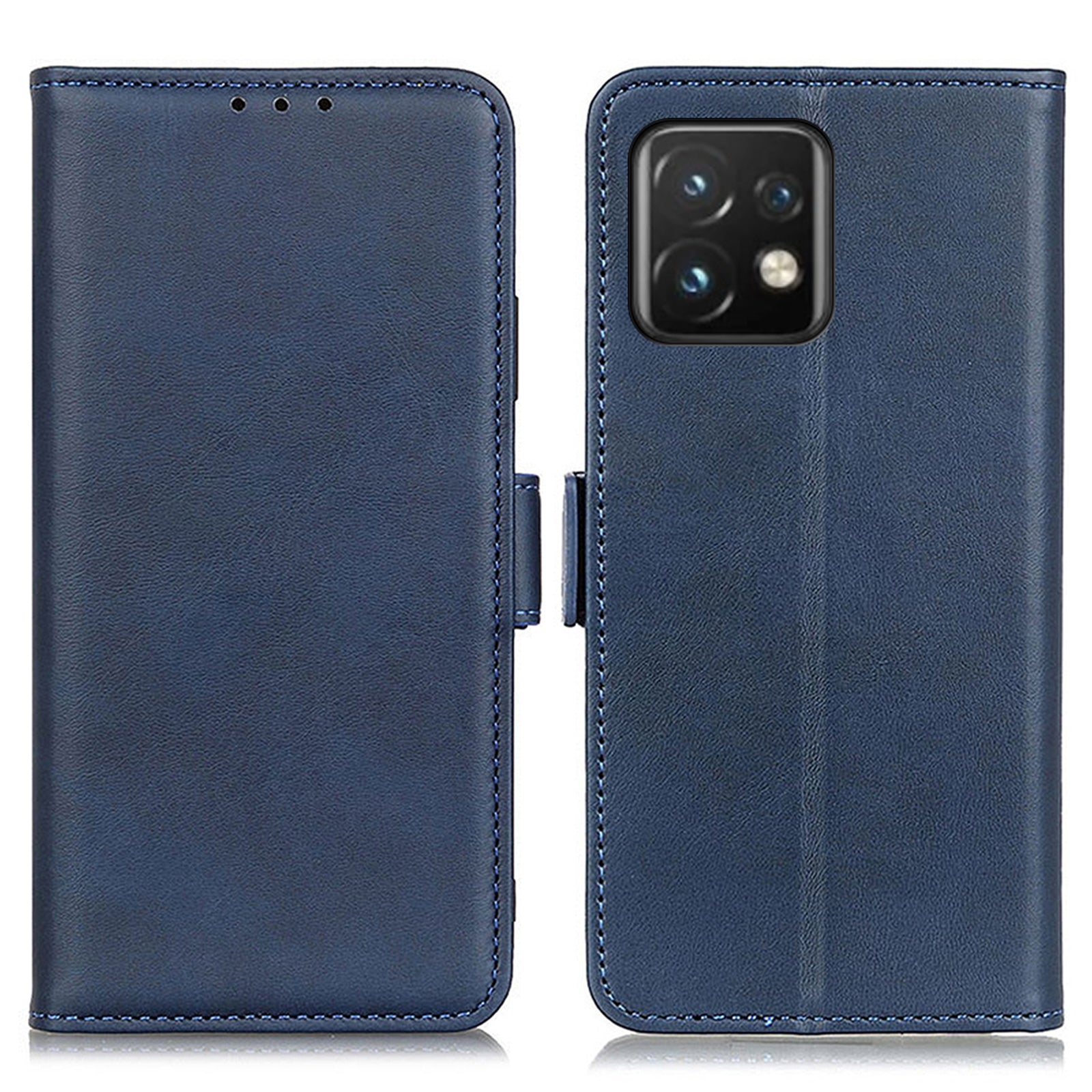 For Motorola Moto Edge 40 Pro 5G / Moto X40 5G Anti-scratch Cowhide Texture Phone Cover Wallet Foldable Stand PU Leather Magnetic Phone Case