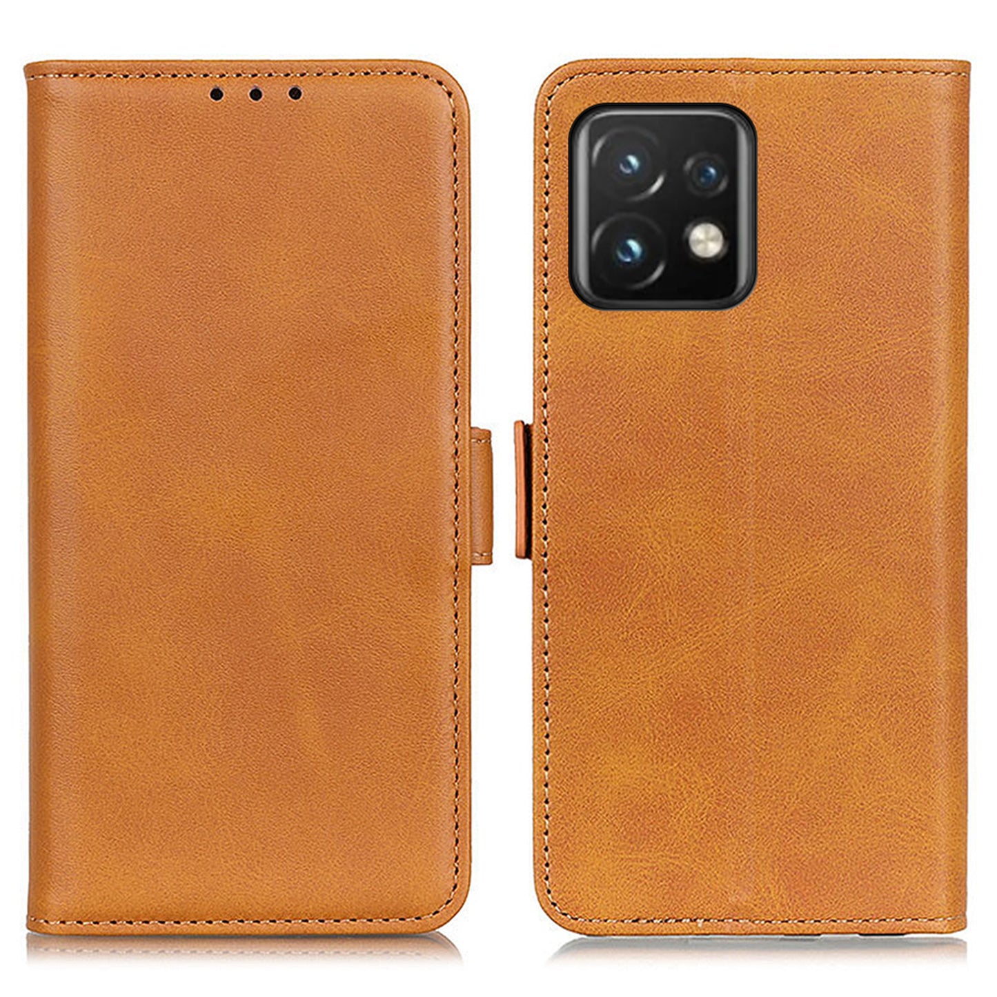 For Motorola Moto Edge 40 Pro 5G / Moto X40 5G Anti-scratch Cowhide Texture Phone Cover Wallet Foldable Stand PU Leather Magnetic Phone Case