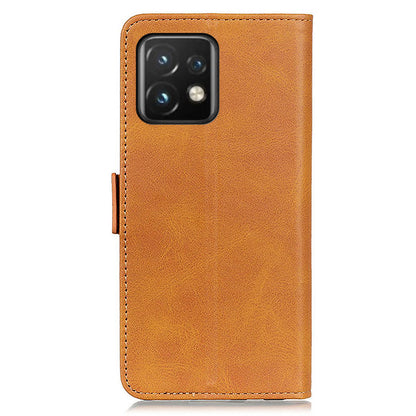 For Motorola Moto Edge 40 Pro 5G / Moto X40 5G Anti-scratch Cowhide Texture Phone Cover Wallet Foldable Stand PU Leather Magnetic Phone Case