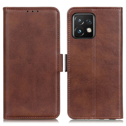 For Motorola Moto Edge 40 Pro 5G / Moto X40 5G Anti-scratch Cowhide Texture Phone Cover Wallet Foldable Stand PU Leather Magnetic Phone Case