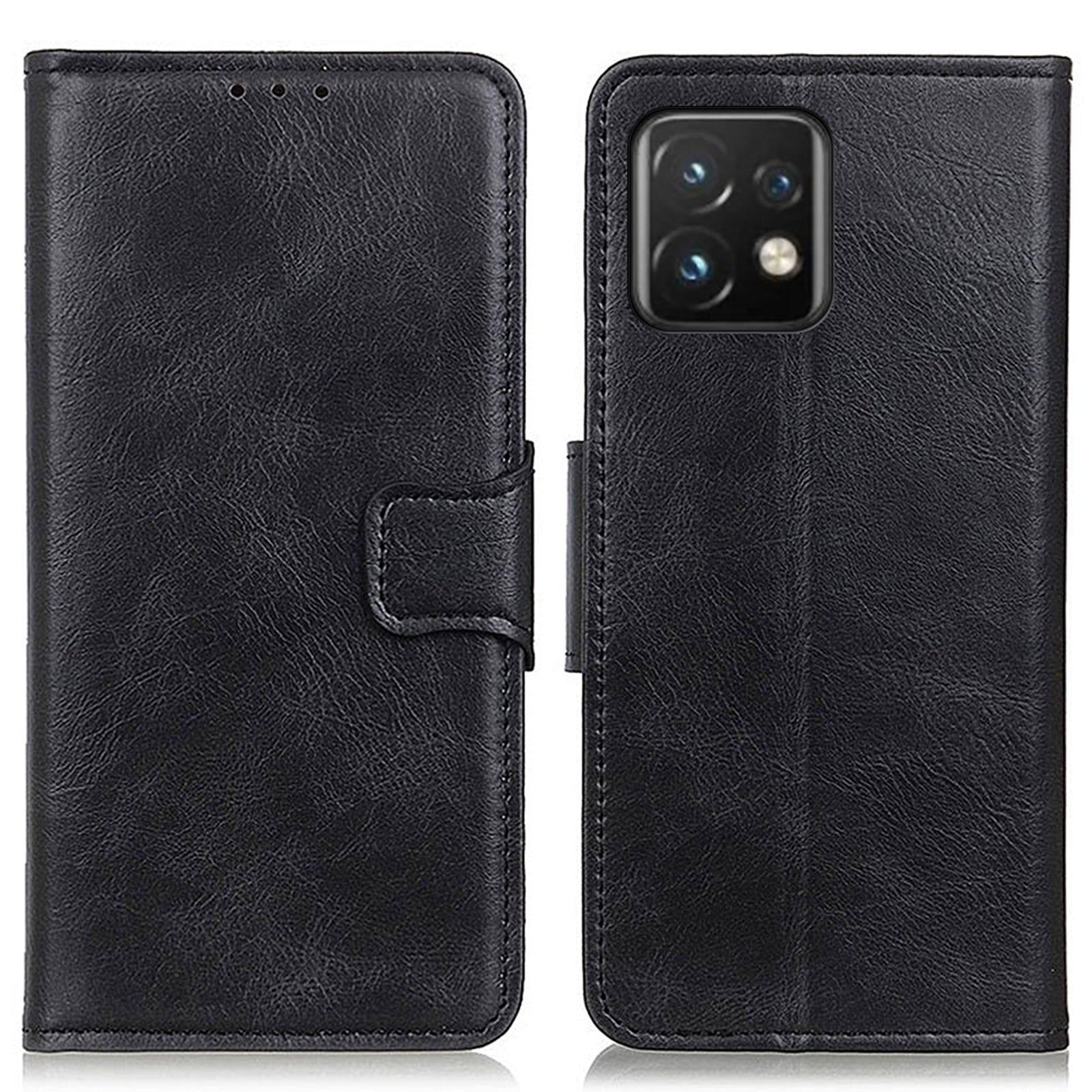 For Motorola Moto Edge 40 Pro 5G / Moto X40 5G Crazy Horse Texture Scratch-resistant Phone Case Drop-proof PU Leather Cell Phone Cover Wallet Stand