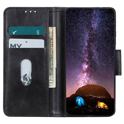 For Motorola Moto Edge 40 Pro 5G / Moto X40 5G Crazy Horse Texture Scratch-resistant Phone Case Drop-proof PU Leather Cell Phone Cover Wallet Stand