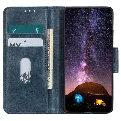 For Motorola Moto Edge 40 Pro 5G / Moto X40 5G Crazy Horse Texture Scratch-resistant Phone Case Drop-proof PU Leather Cell Phone Cover Wallet Stand