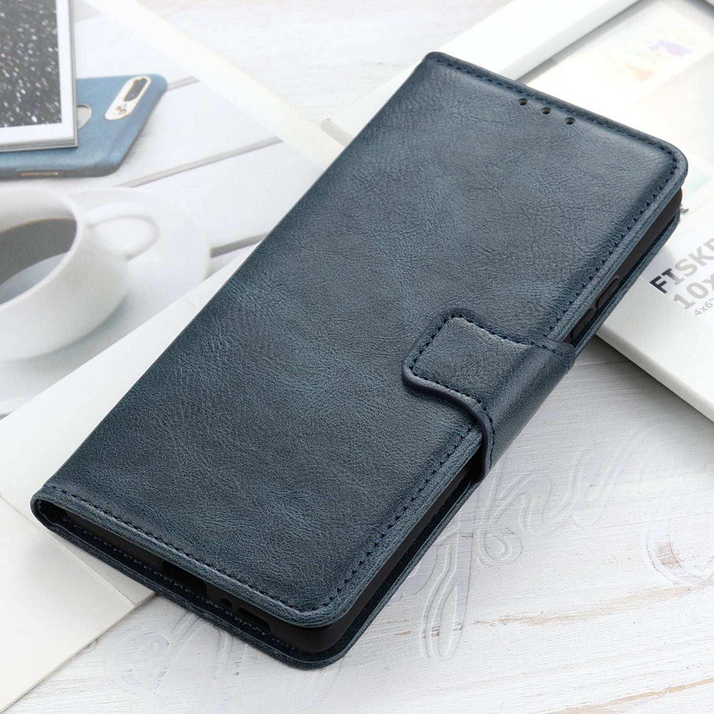 For Motorola Moto Edge 40 Pro 5G / Moto X40 5G Crazy Horse Texture Scratch-resistant Phone Case Drop-proof PU Leather Cell Phone Cover Wallet Stand