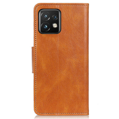 For Motorola Moto Edge 40 Pro 5G / Moto X40 5G Crazy Horse Texture Scratch-resistant Phone Case Drop-proof PU Leather Cell Phone Cover Wallet Stand