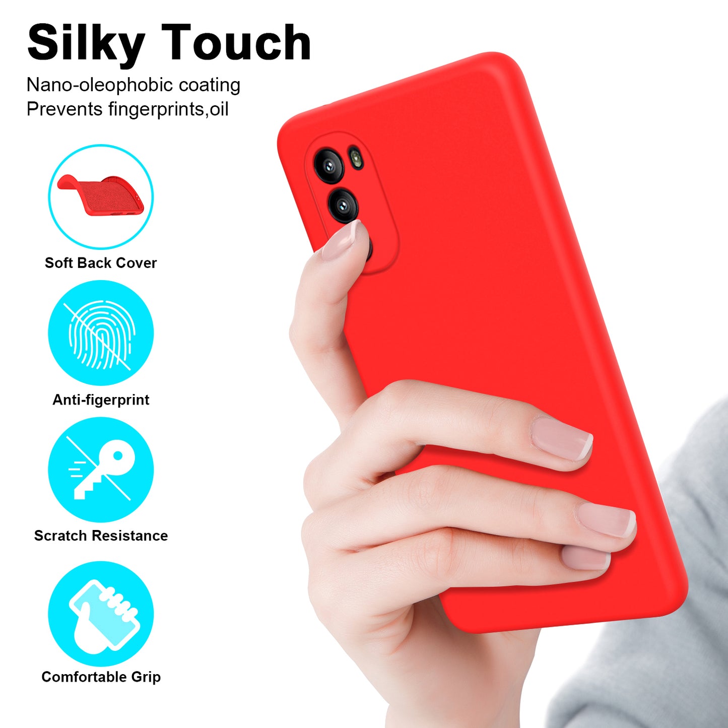 For Motorola Moto G82 5G / G52 4G / Moto G71s 5G Rubberized 2.2mm Thickness Phone Case Fiber Lining Cushion Soft TPU Back Cover