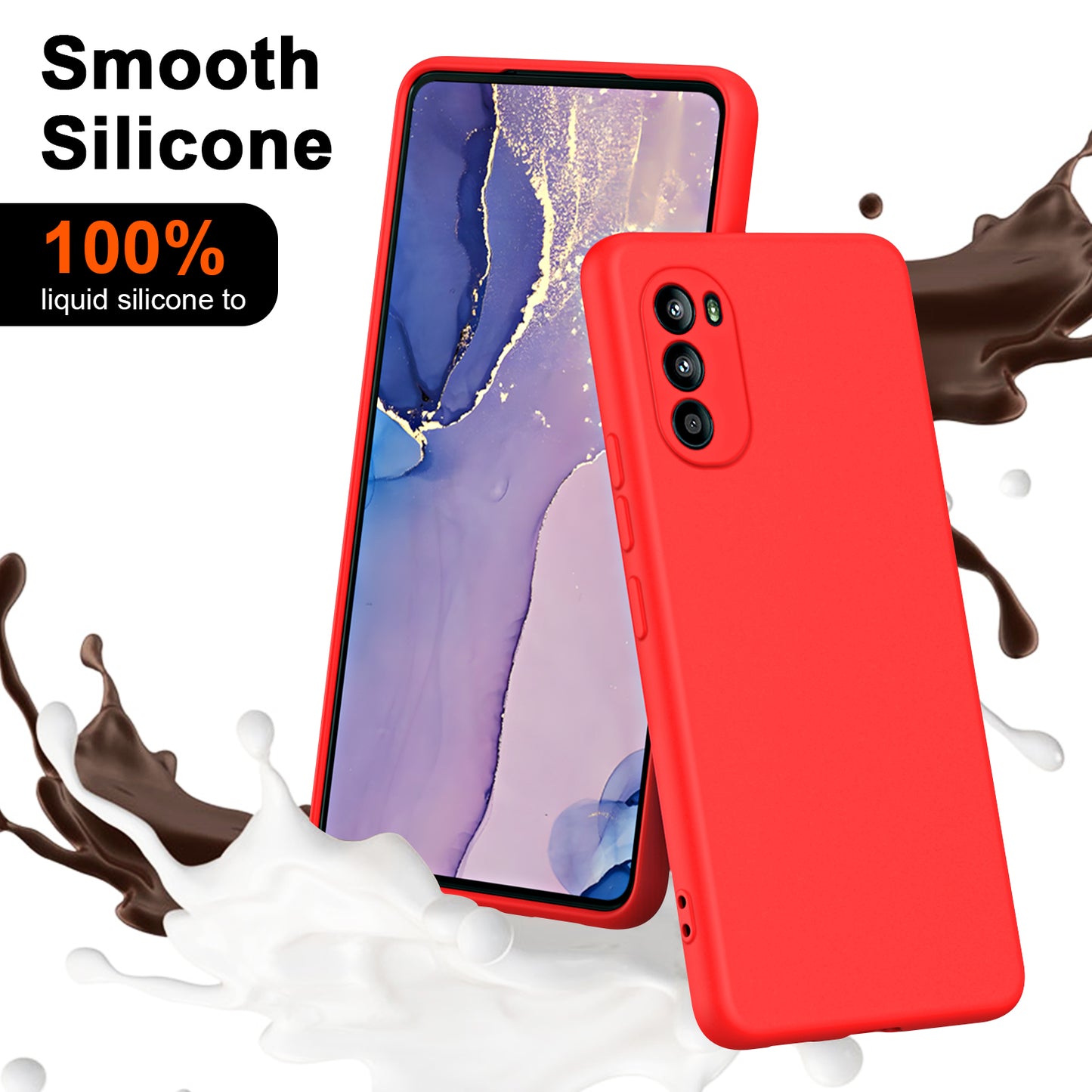 For Motorola Moto G82 5G / G52 4G / Moto G71s 5G Rubberized 2.2mm Thickness Phone Case Fiber Lining Cushion Soft TPU Back Cover