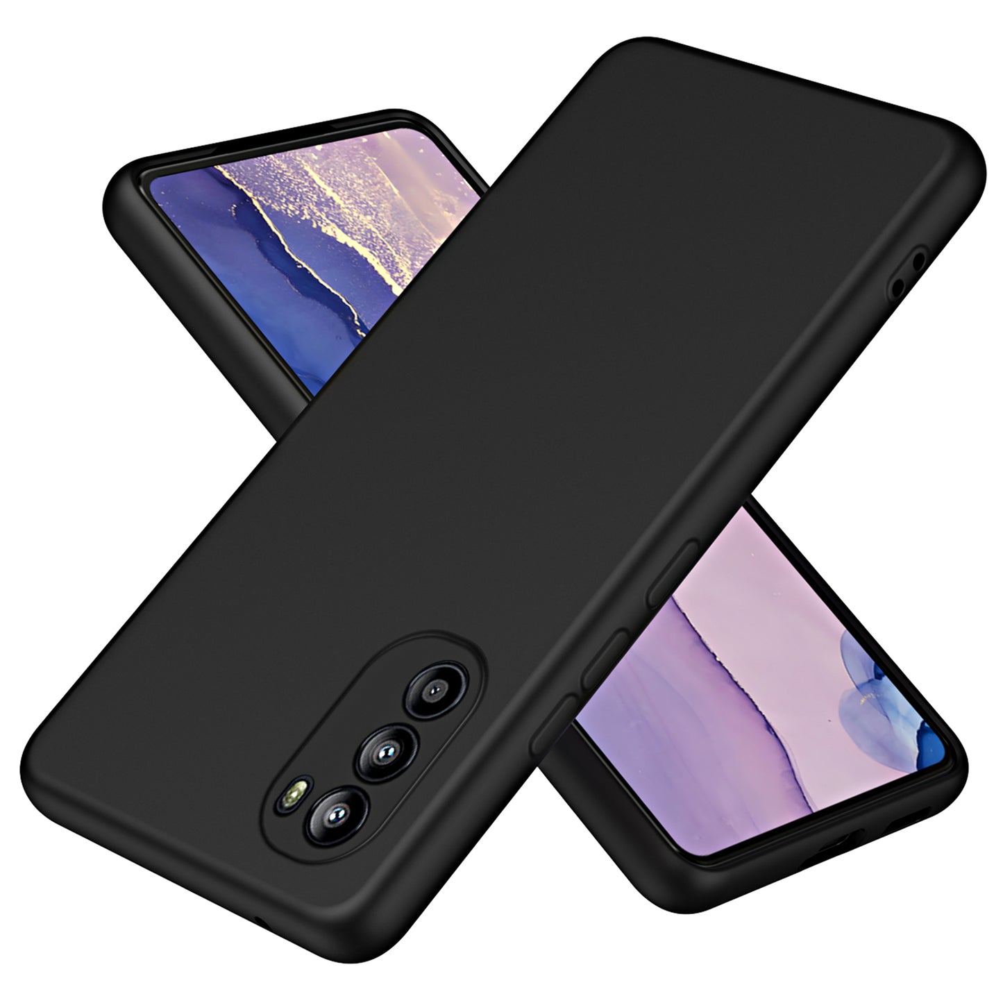 For Motorola Moto G82 5G / G52 4G / Moto G71s 5G Rubberized 2.2mm Thickness Phone Case Fiber Lining Cushion Soft TPU Back Cover