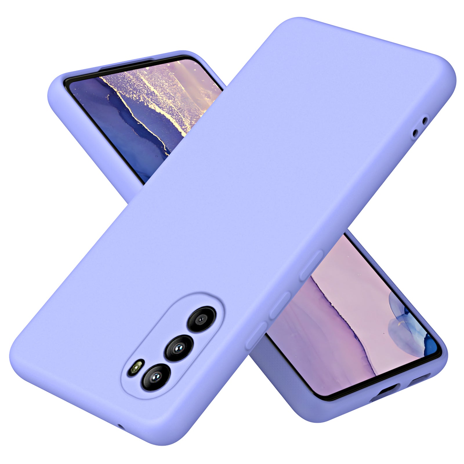 For Motorola Moto G82 5G / G52 4G / Moto G71s 5G Rubberized 2.2mm Thickness Phone Case Fiber Lining Cushion Soft TPU Back Cover