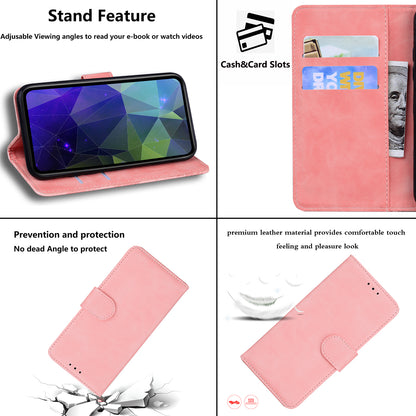 For ZTE Blade A72 / Blade V40 Vita Solid Color PU Leather Flip Folio Cover Stand Wallet Magnetic Clasp Shockproof Phone Case