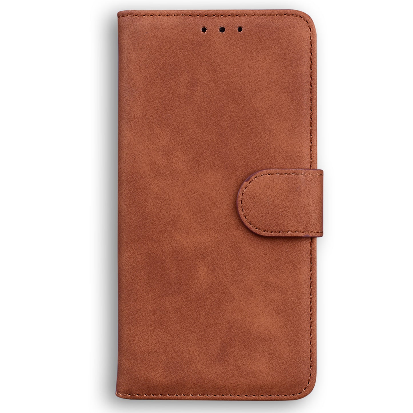 For ZTE Blade A72 / Blade V40 Vita Solid Color PU Leather Flip Folio Cover Stand Wallet Magnetic Clasp Shockproof Phone Case