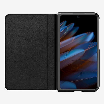 For Oppo Find N2 5G Magnetic PU Leather +  PC Phone Case Kickstand Anti-scratch Folding Phone Cover