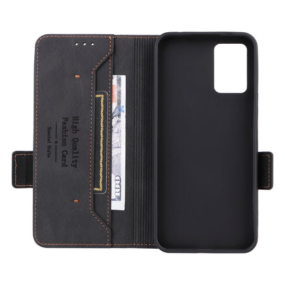 For ZTE Libero 5G III Hardware Decor Dual Magnetic Clasp Anti-fall Phone Cover Wallet Stand Anti-scratch PU Leather Phone Case