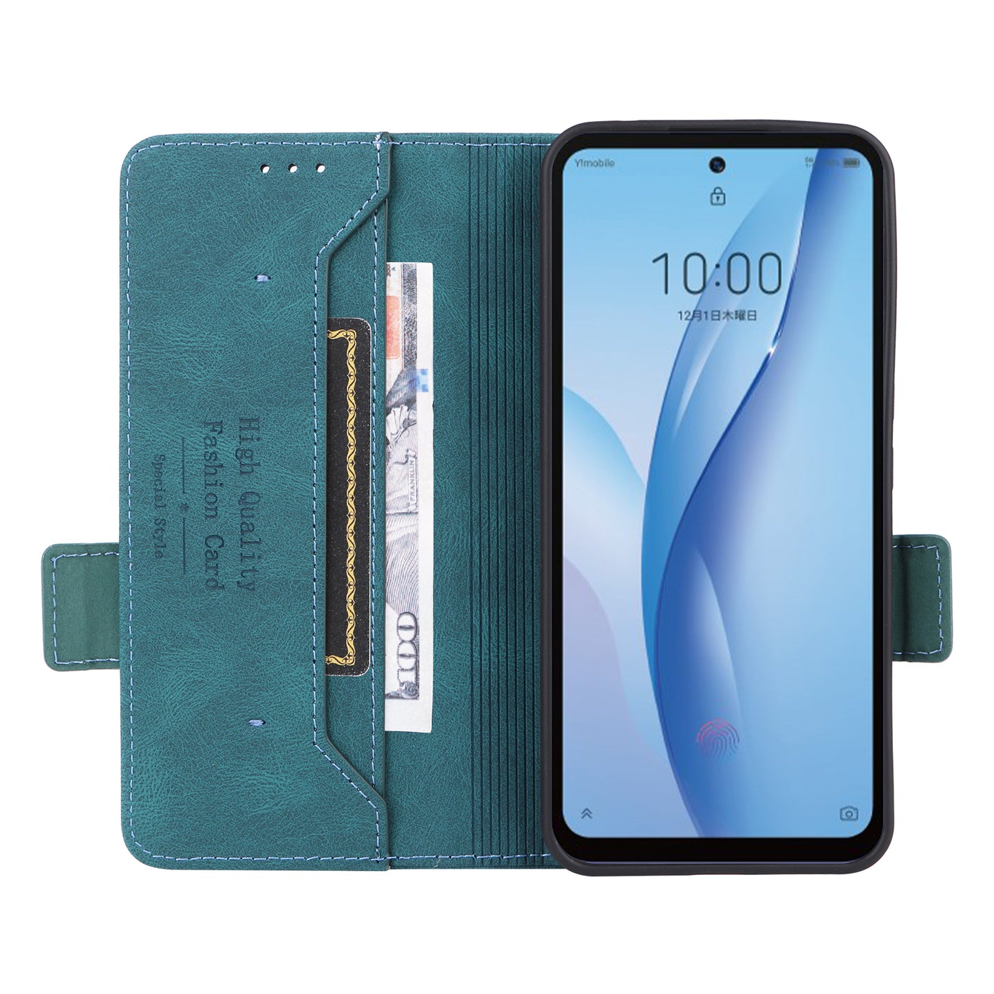 For ZTE Libero 5G III Hardware Decor Dual Magnetic Clasp Anti-fall Phone Cover Wallet Stand Anti-scratch PU Leather Phone Case