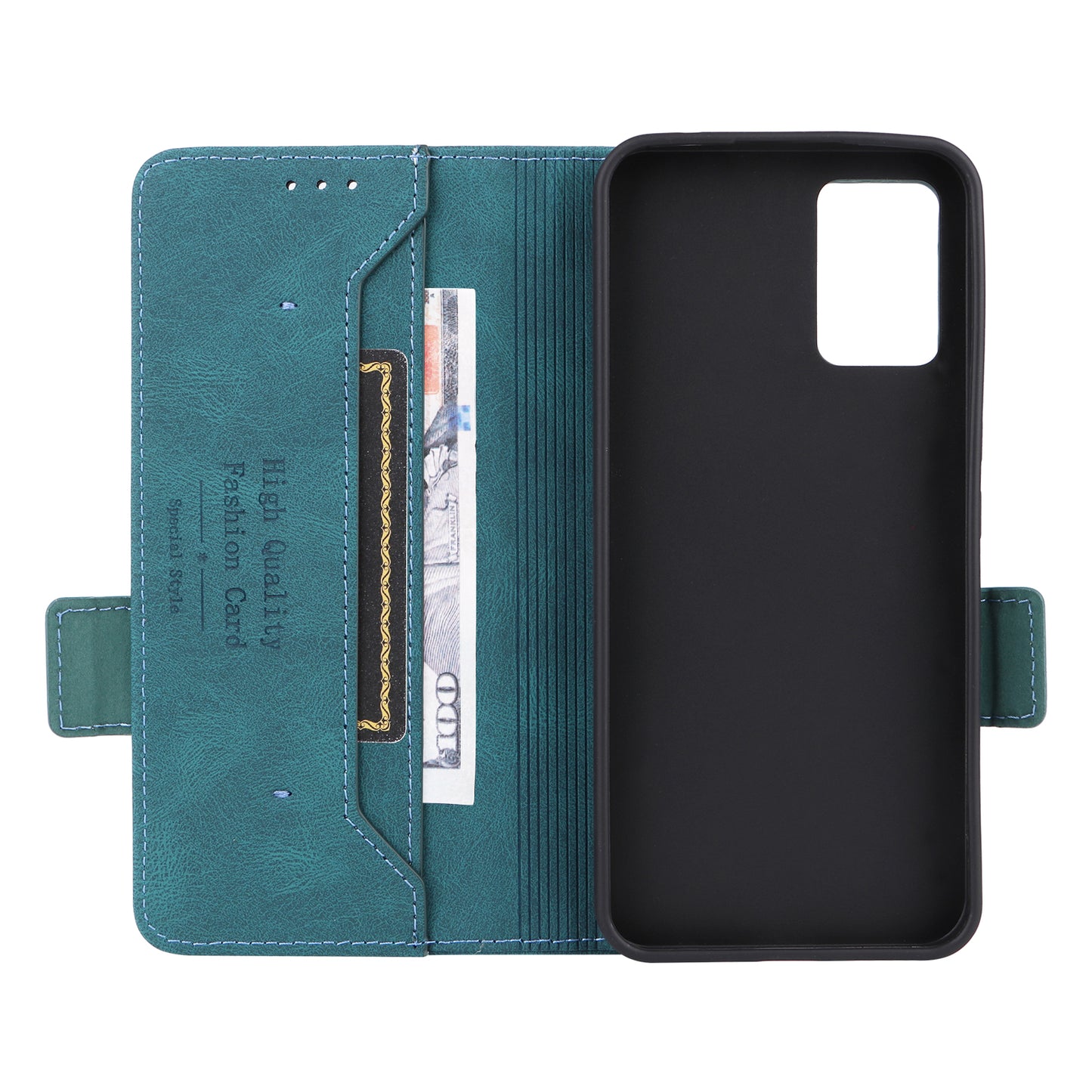 For ZTE Libero 5G III Hardware Decor Dual Magnetic Clasp Anti-fall Phone Cover Wallet Stand Anti-scratch PU Leather Phone Case