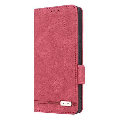 For ZTE Libero 5G III Hardware Decor Dual Magnetic Clasp Anti-fall Phone Cover Wallet Stand Anti-scratch PU Leather Phone Case