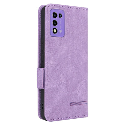 For ZTE Libero 5G III Hardware Decor Dual Magnetic Clasp Anti-fall Phone Cover Wallet Stand Anti-scratch PU Leather Phone Case