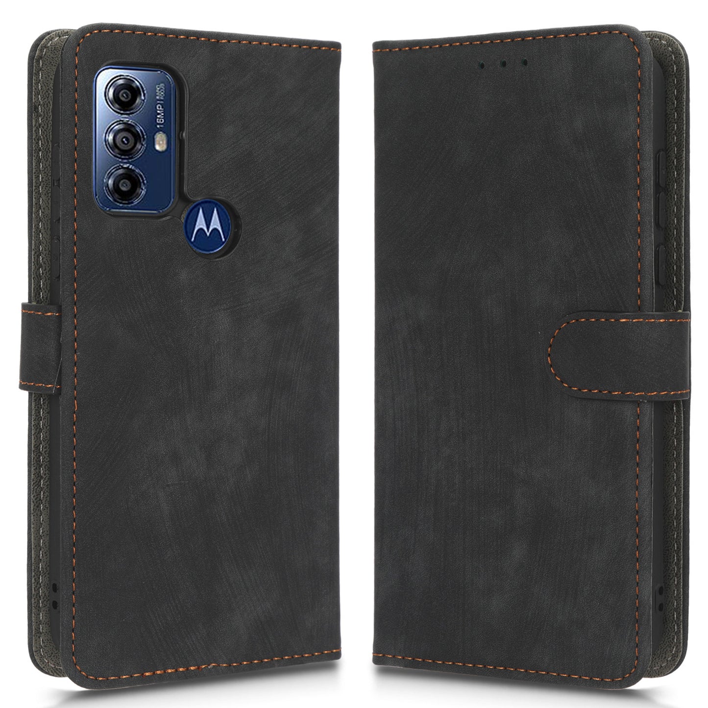 For Motorola Moto G Play (2023) 4G RFID Blocking Phone Case PU Leather Magnetic Anti-scratch Drop-proof Phone Cover with Wallet Stand