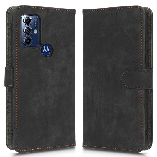 For Motorola Moto G Play (2023) 4G RFID Blocking Phone Case PU Leather Magnetic Anti-scratch Drop-proof Phone Cover with Wallet Stand