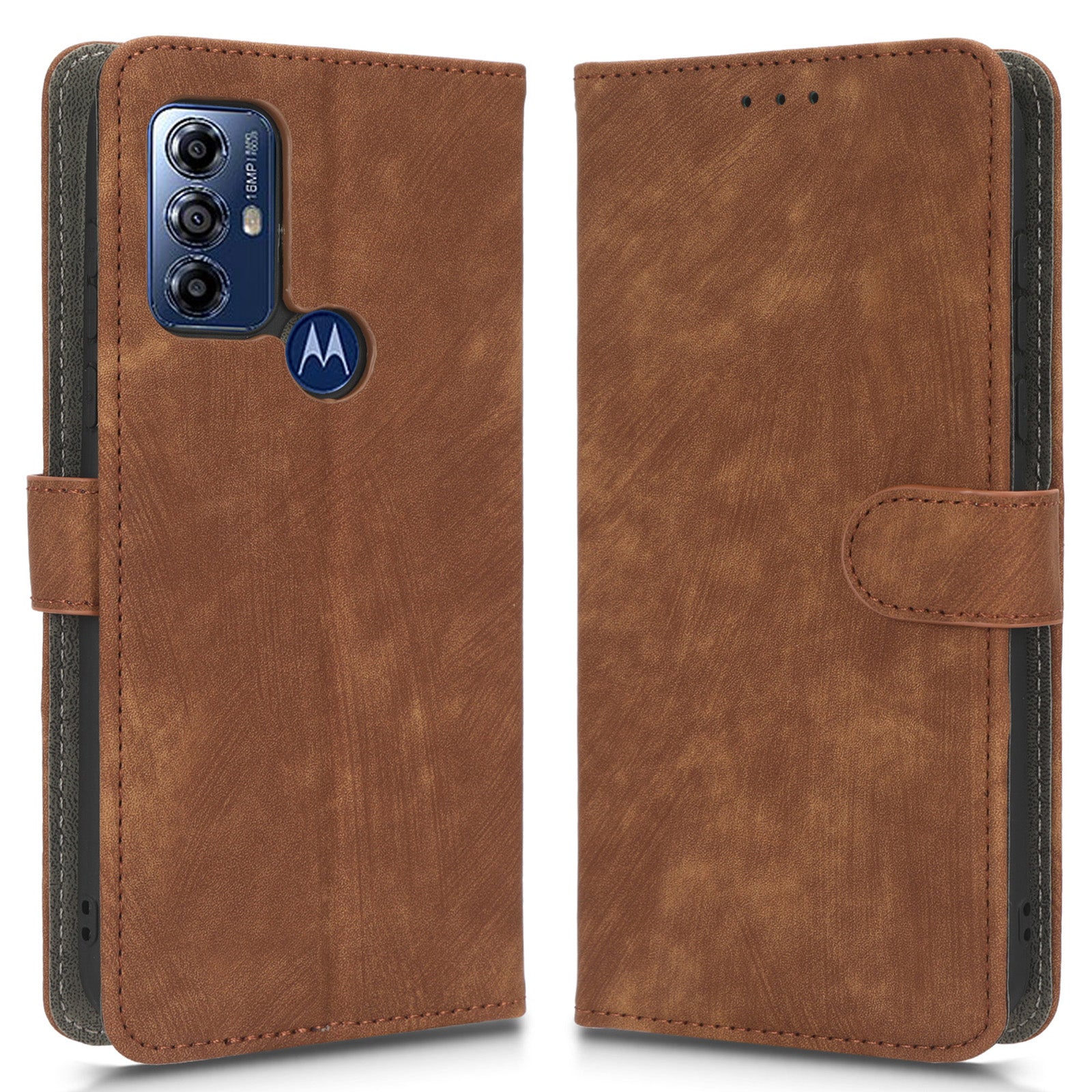 For Motorola Moto G Play (2023) 4G RFID Blocking Phone Case PU Leather Magnetic Anti-scratch Drop-proof Phone Cover with Wallet Stand