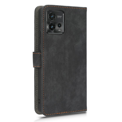 For Motorola Moto G72 4G RFID Blocking Shock-absorbing PU Leather Phone Case Protective Magnetic Mobile Phone Cover with Wallet Stand