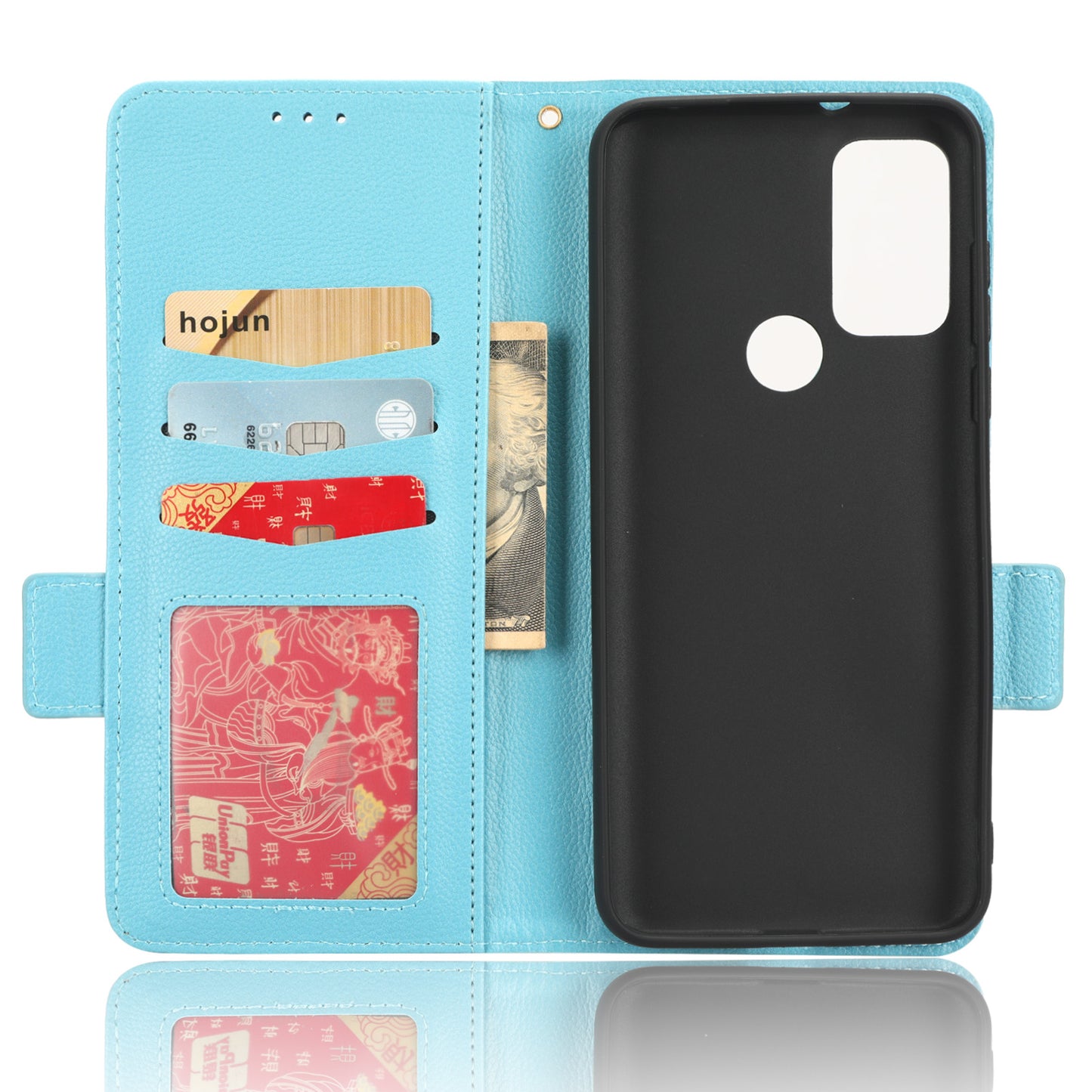 For Motorola Moto G Play (2023) 4G Dual Magnetic Clasp PU Leather Anti-fall Phone Case Litchi Texture Protective Phone Wallet Stand Cover