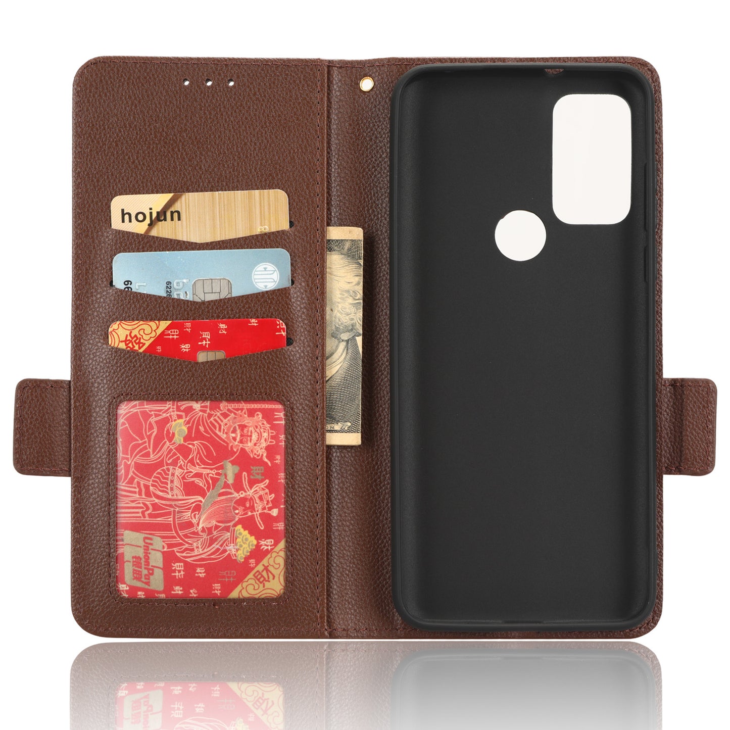 For Motorola Moto G Play (2023) 4G Dual Magnetic Clasp PU Leather Anti-fall Phone Case Litchi Texture Protective Phone Wallet Stand Cover