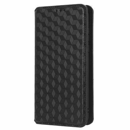 PU Leather Protective Phone Case For Motorola Moto G Play (2023) 4G, Rhombus Pattern Imprinted Magnetic Auto-absorbed Stand Wallet Folio Flip Phone Cover