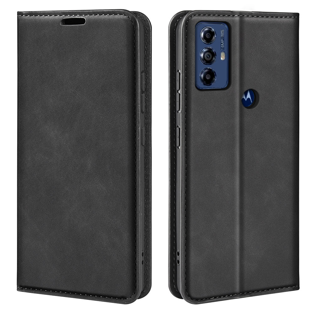 For Motorola Moto G Play (2023) 4G Skin-touch Feeling PU Leather Flip Cover Magnetic Auto-absorbed Stand Wallet Phone Case