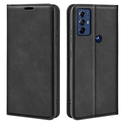 For Motorola Moto G Play (2023) 4G Skin-touch Feeling PU Leather Flip Cover Magnetic Auto-absorbed Stand Wallet Phone Case